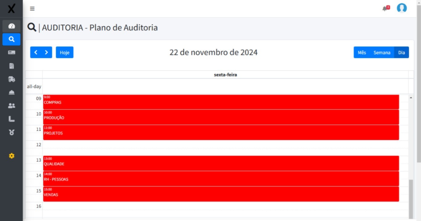 Plano de auditoria e agenda