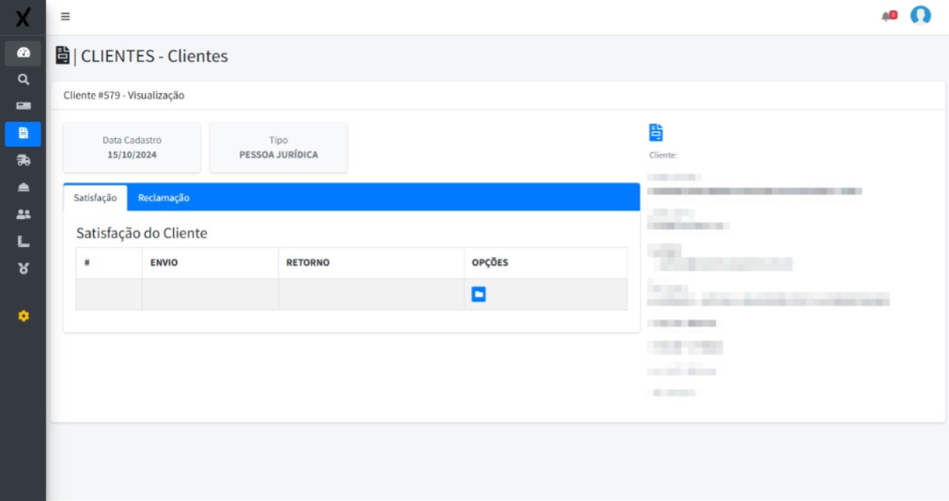 Visão do cliente e interações