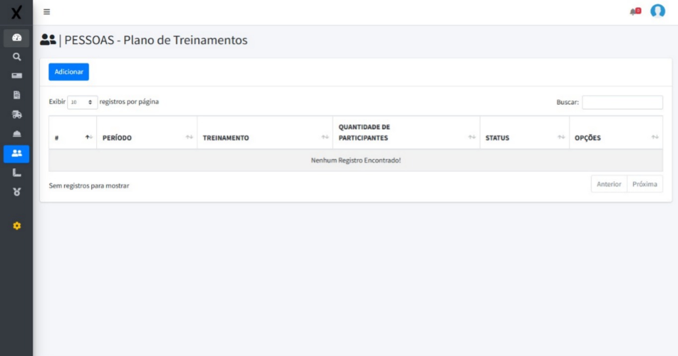 Gestão de treinamentos e certificações