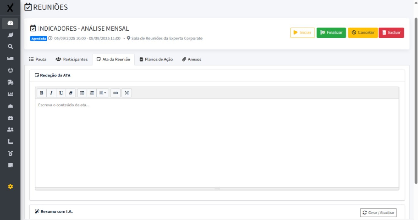 Editor de ATA com autosave e anexos